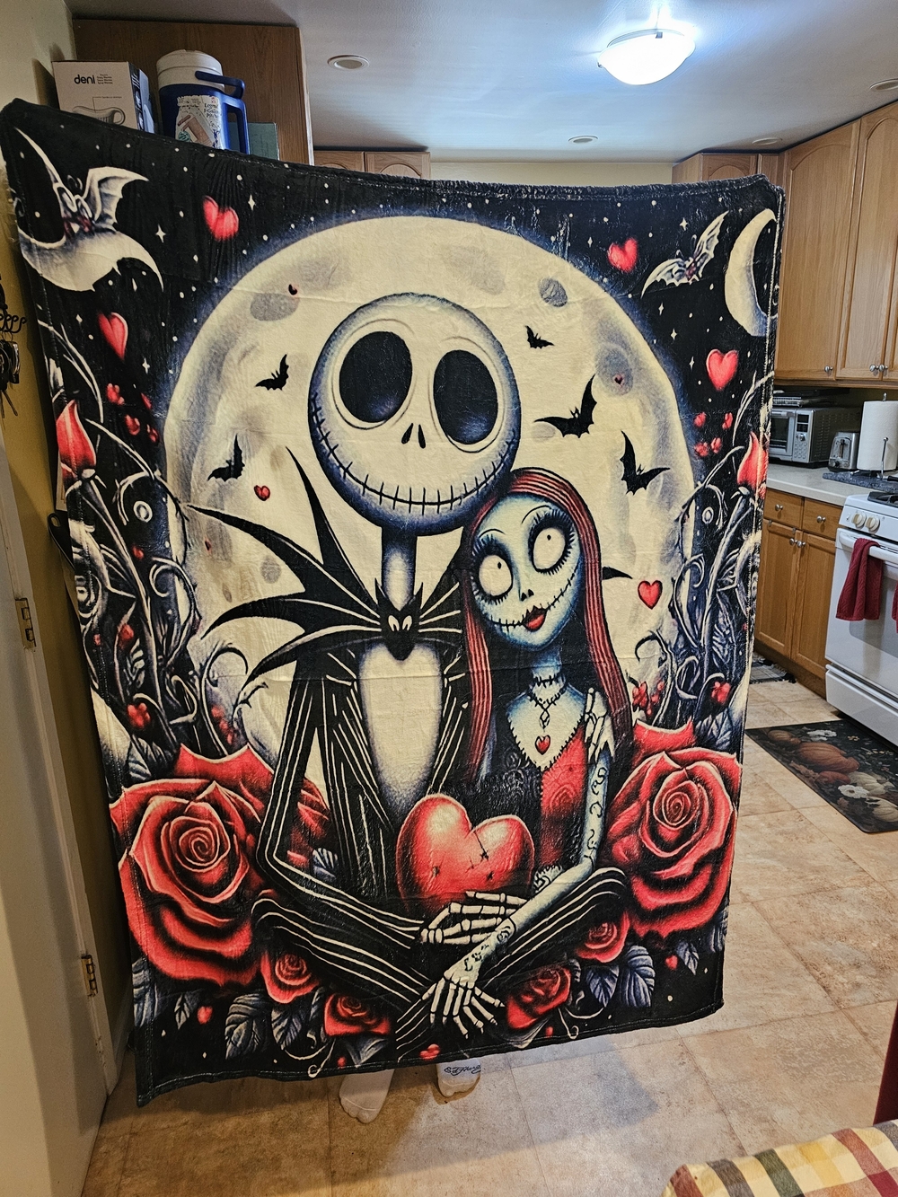Nightmare Before Christmas Jack And Sally Throw Blanket